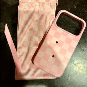 Loopy Case Pink Checkered Phone Case